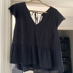 Cute black drill t-shirt